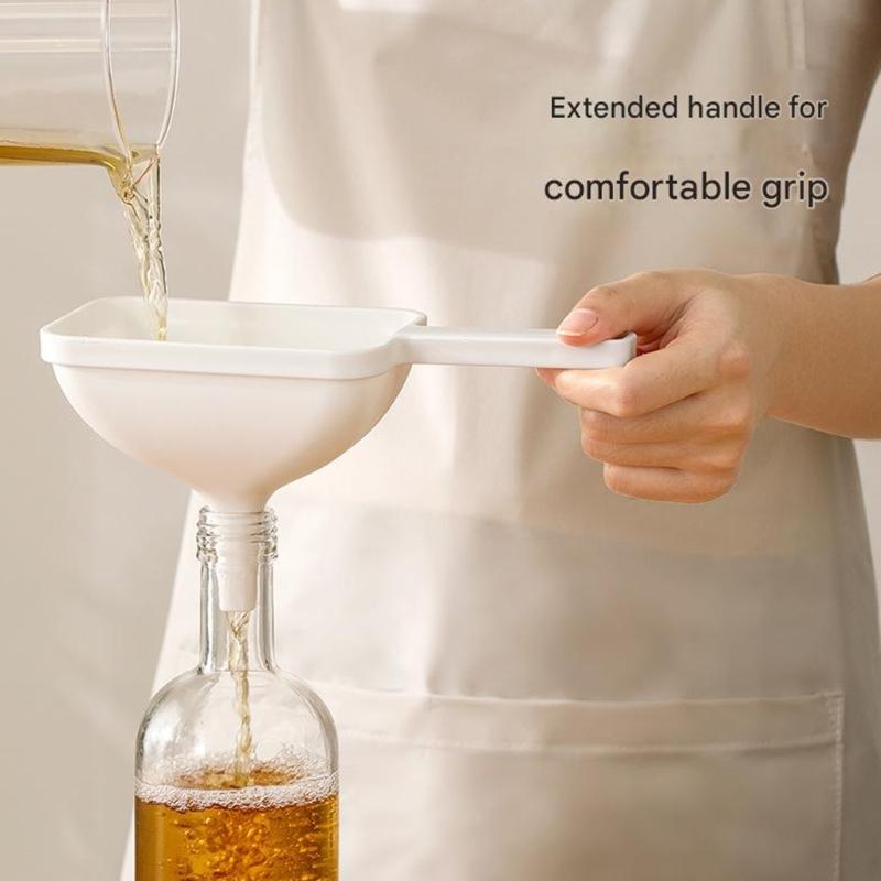 Food Safe Large Opening Funnel For Cooking Oil Transfer PP Materials Pouring Tool Dishwasher Friendly Kitchen Essential