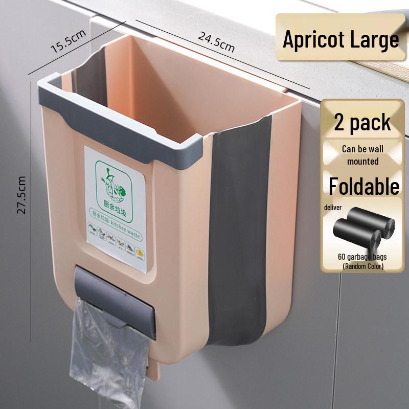 Wall-Mounted Foldable Kitchen & Bathroom Trash Bin