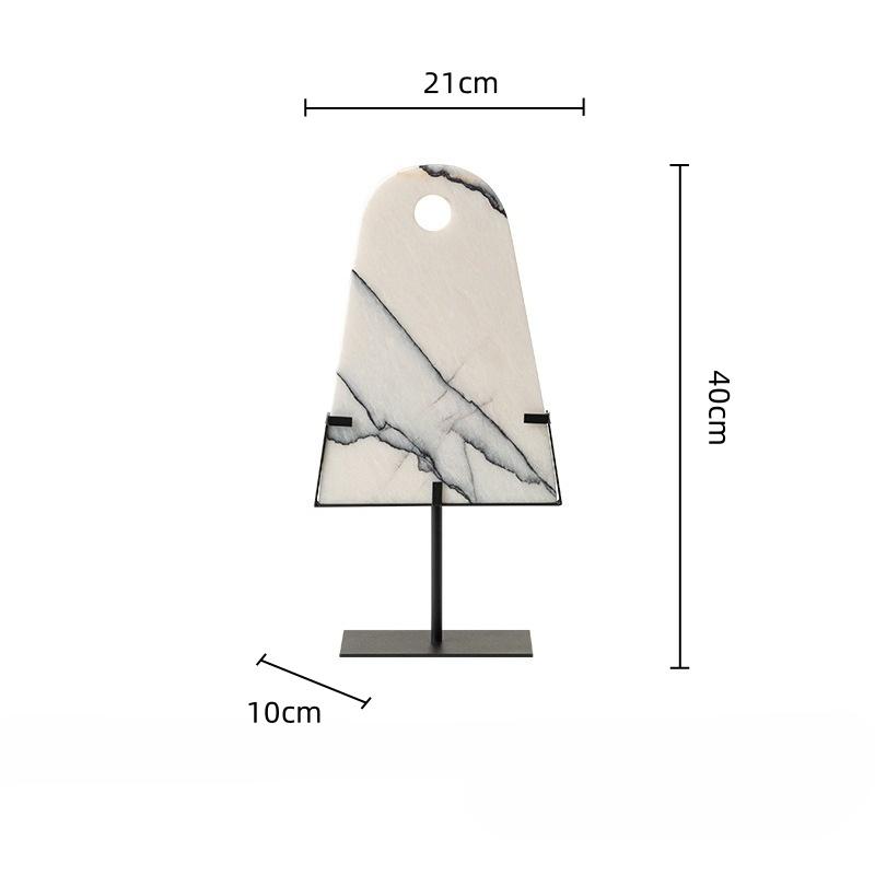 Marmorskulptur Abstrakt Jade Anhänger Geometrische Marmorskulptur Dekorative Figuren Heimdekorationszubehör