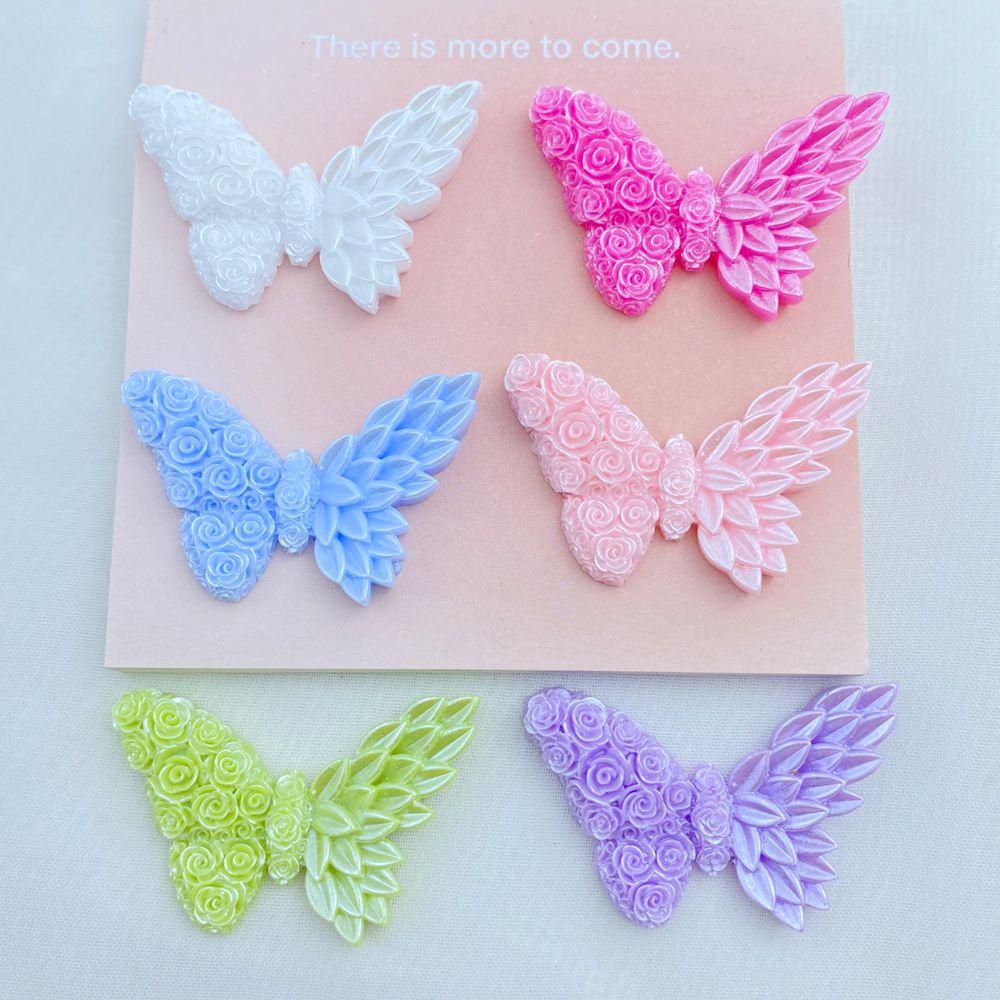 10Pcs New Models Colorful Cartoon Butterfly Series Resin Scrapbook DIY Jewelry Hairpin Headrope Decoration Crafts Diy Accessorie