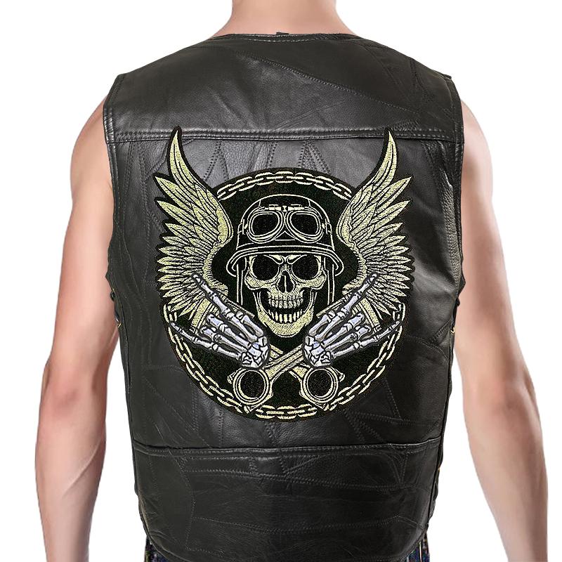 

Жилет Street Punk Vest Куртка без рукавов Harley Мотоциклетный значок Вышитый жилет XL