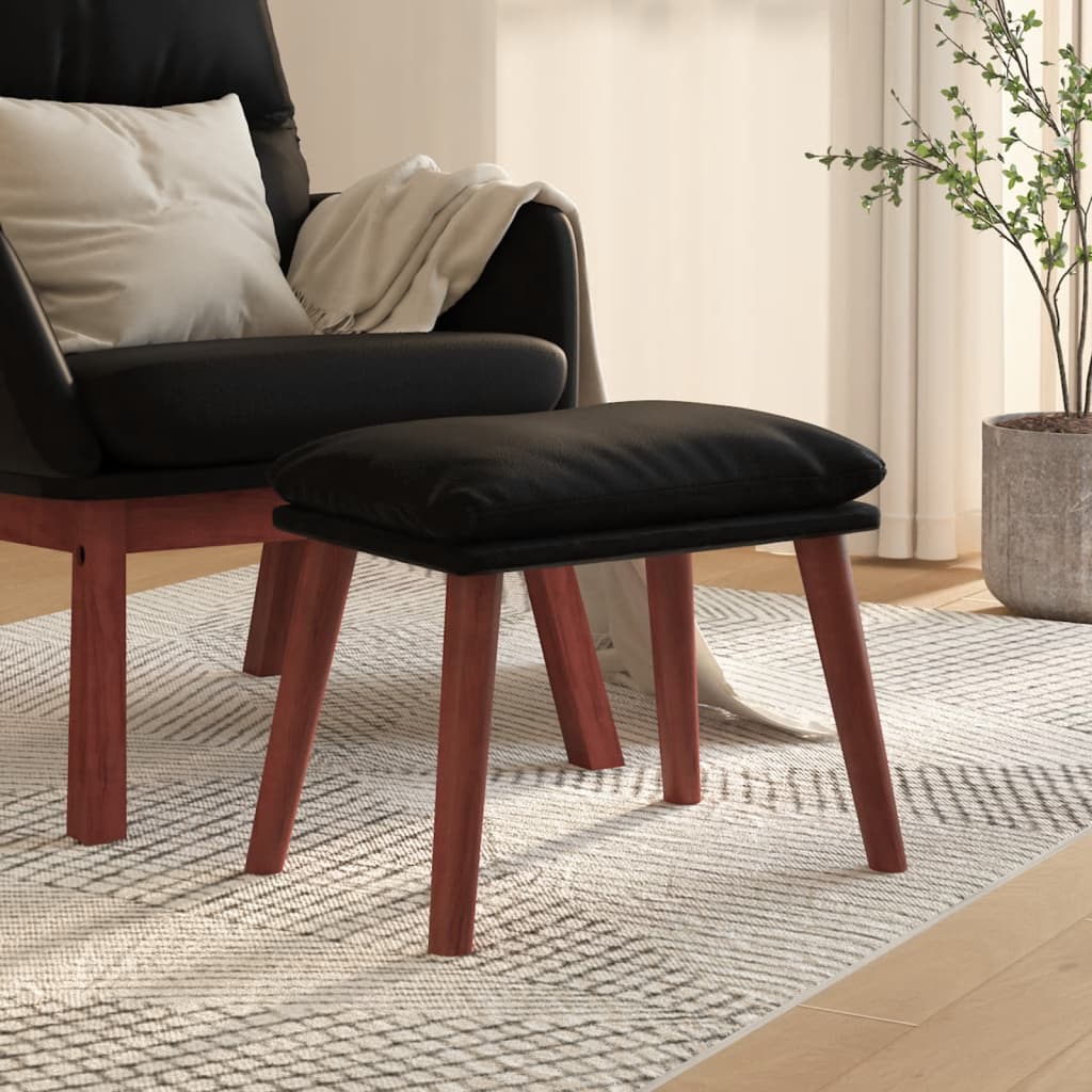 Footstool Black 45x29.5x35 Cm Artificial Leather
