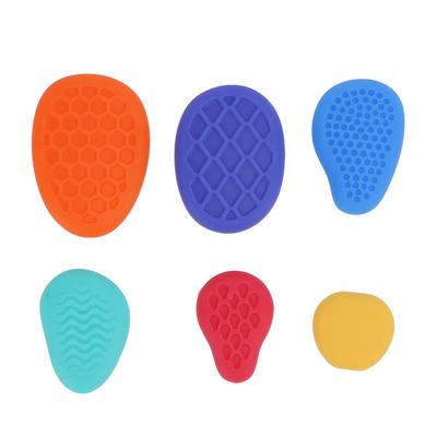 6pcs Sensory Stone Toy Textured Sensory Toy Fingertip Silicone Sensory Stone for Children Boys