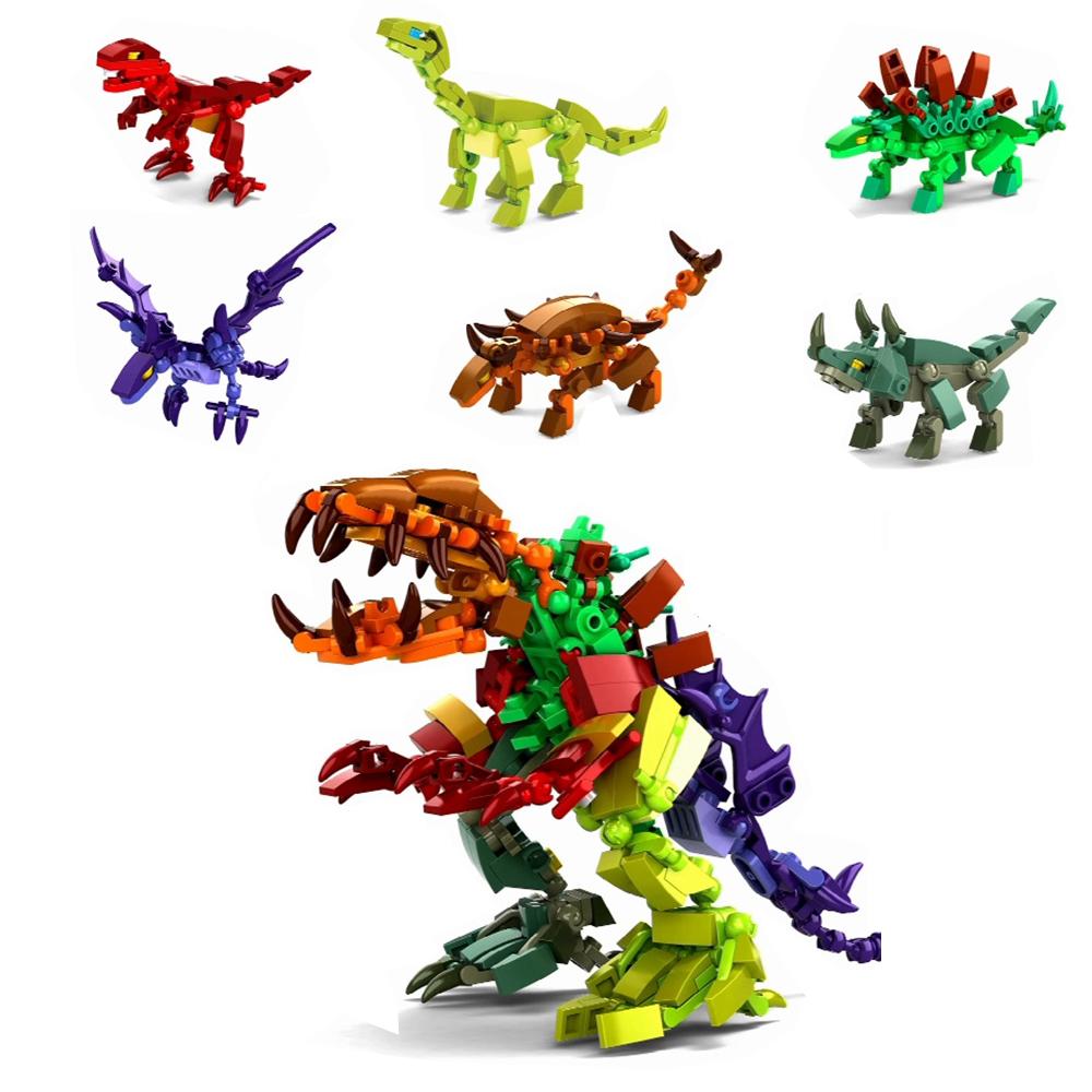 Insect Building Block Assembly Toy Deformed Fingertip Dragon Lizard Dinosaur Mechanical Punk Educational Puzzle Animal Model CH