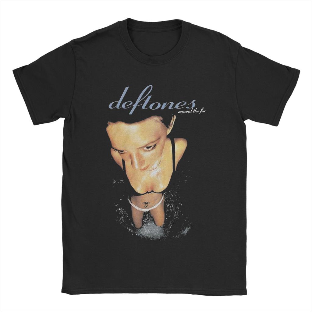 Men Vintage Rock and Rolls Deftones  T Shirts  Cotton Clothing Awesome Short Sleeve Crewneck Tee Shirt Big Size T-Shirts