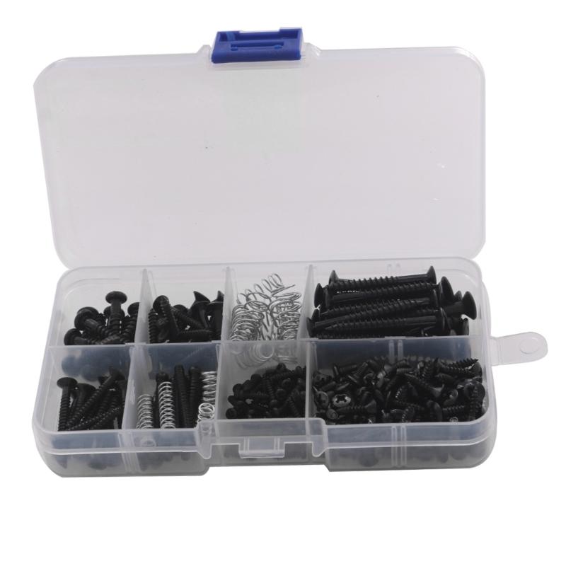 226Pcs Guitar Screw Kits (9 Types) with Springs for Electric Guitar Bridge, Neck Plate, Pickguard, Pickup, Switch, Tuner