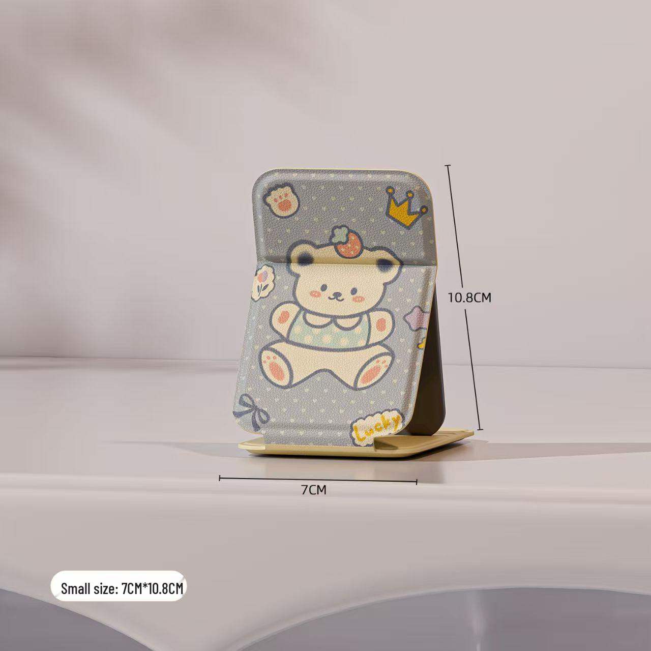 Portable Cartoon Folding Desktop Makeup Mirror