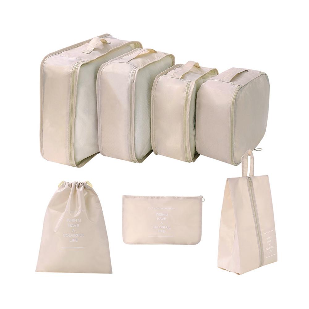 7-Piece Diagonal Travel Storage Bag Set, Large Capacity, Multi-Purpose, Classified Clothing, Washing And Beauty