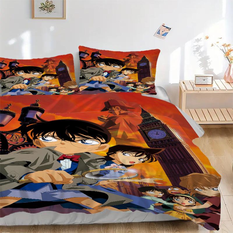 

Detective Conan: London Mystery Bedding Set Comforter Cover Gift for Bedroom,Includes 1 Cover and 2 Pillowcases, No InsertB287 135x200cm