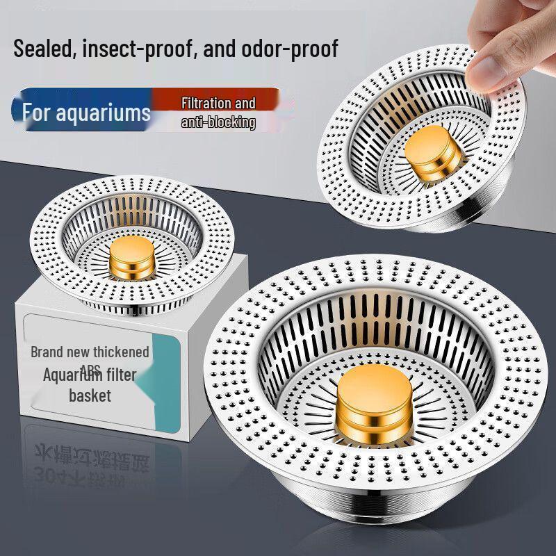 Universal ABS Pop-Up Floor Drain and Kitchen Sink Filter Screen