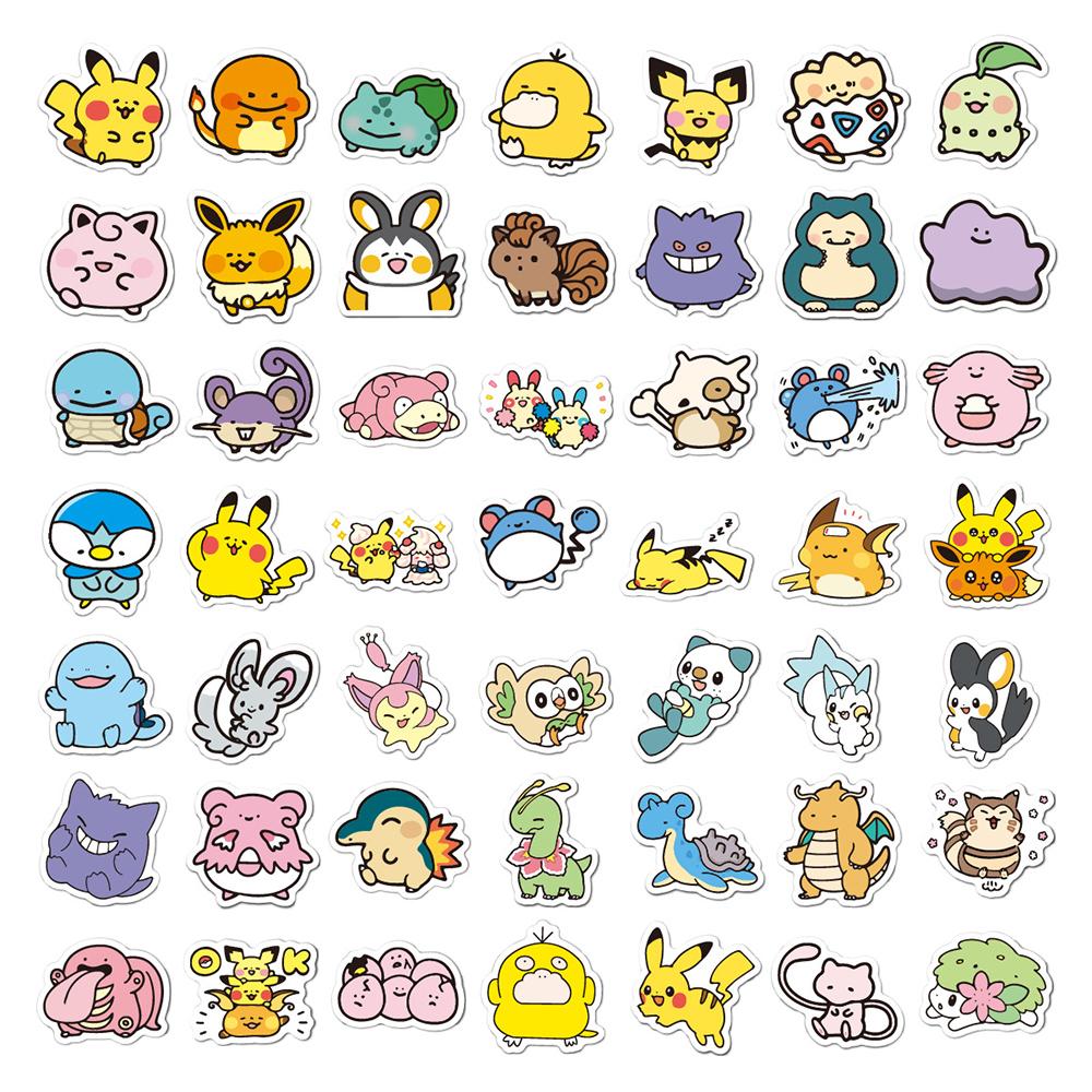 50/100pcs Cute Anime  Stickers for Kids Toys Waterproof Graffiti Laptop Motorcycle Stationery Kawaii Decoration Sticker