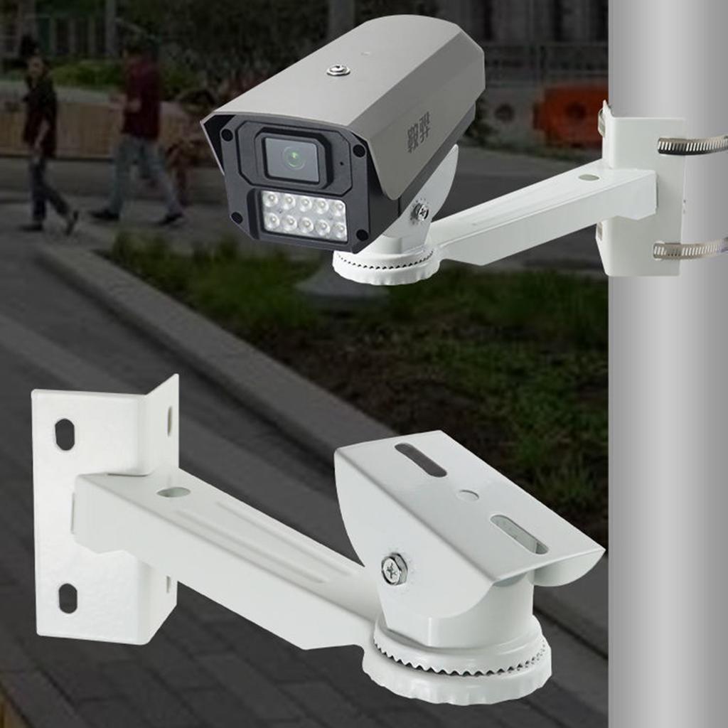 For CCTV Camera Pole Clamp Mount Bracket 360 Degree Rotation Security Camera Holder Stand
