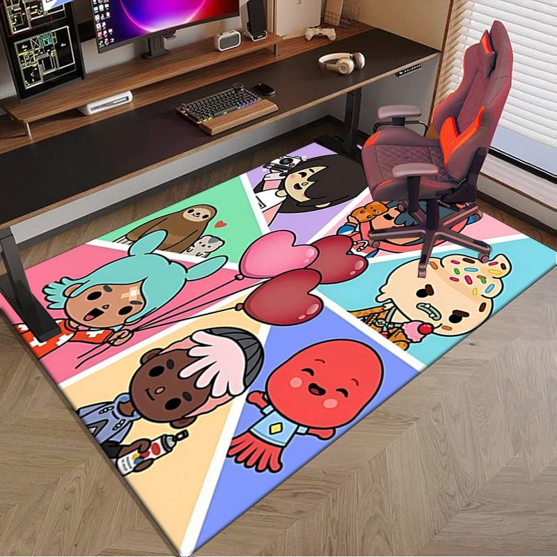 Vibrant World Of Toca Life Area Rug Office rug, Chair Rug, Decor Carpet Livingroom bedroom Mat, Large Size Fan gifts Christmas gifts