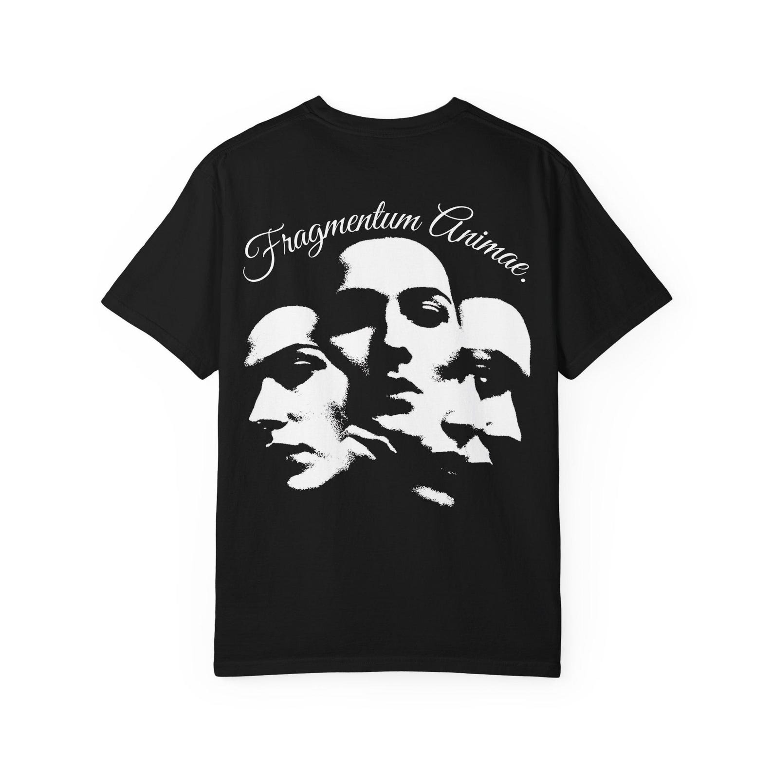 Fragmentum Animae T-Shirt, Three Faces Gothic Streetwear Tee, Psychological Art Shirt XL