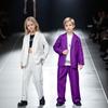 Kids Purple Blazer Suit Set Girls 2Pcs Oversized Blazer & Wide Leg Pants Streetwear Hip Hop Dance Performance Outfit for Stage Show Party