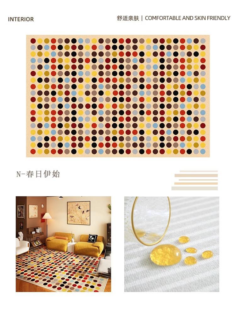 Plaid Retro Carpet Living Room Large Area Study Bedroom Bedside Soft Floor Mat Room Leisure Area Coffee Table Rug Tapis