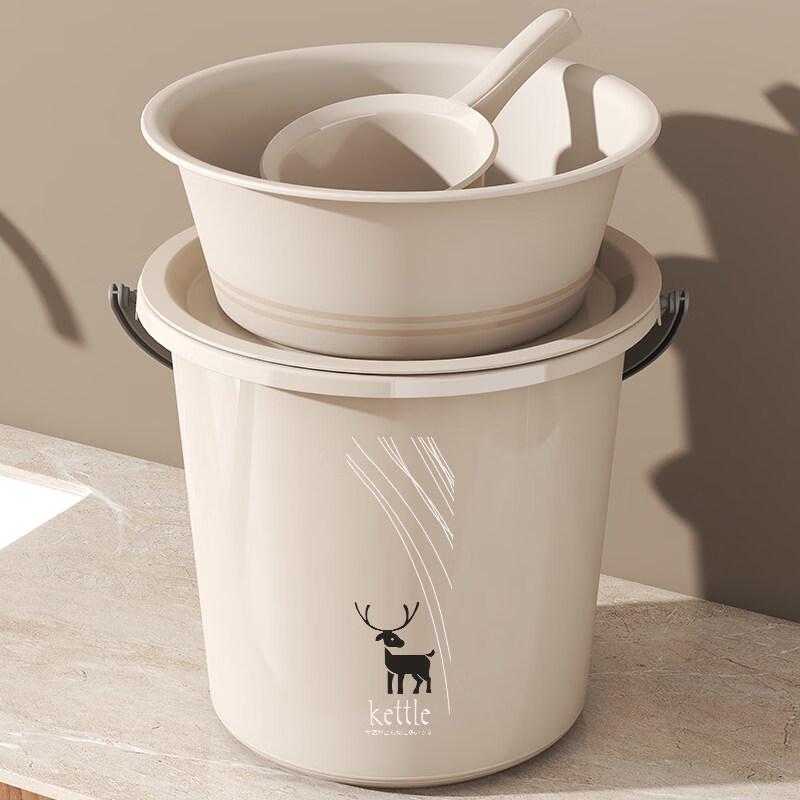 ZISIZ Large Household Plastic Bucket with Lid