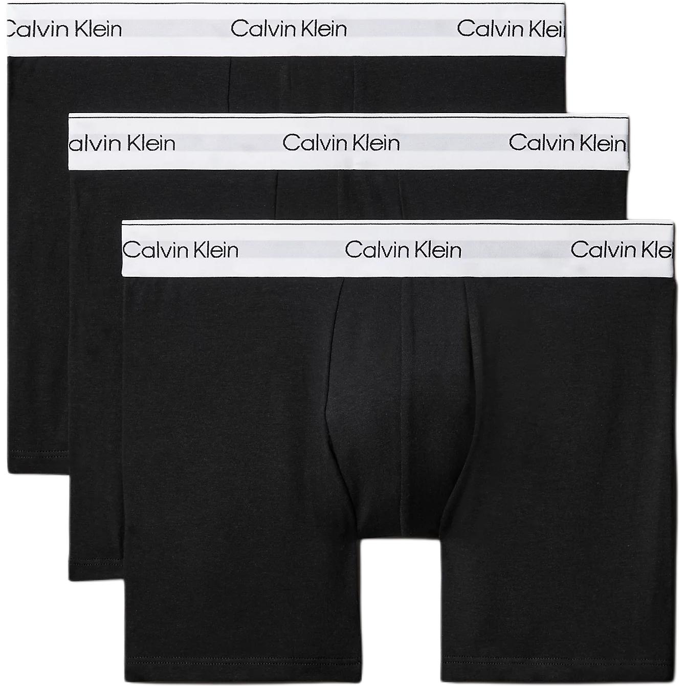 

Calvin Klein Logo Jacquard Comfortable Stretch Boxer Briefs 3-Pack Men underwear Black 000NB3964A-UB1 M