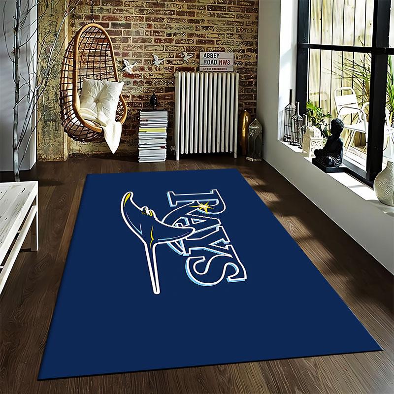 Blue Rays Logo Carpet Design suitable as a non-slip mat for the living room or bedroom sofa