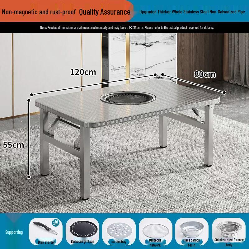 Qiuchao Foldable Stainless Steel BBQ Wind Shield