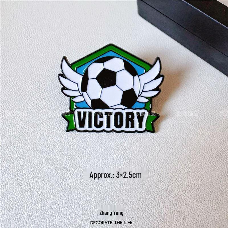 Multi-Sport Emblem Pin: Football, Basketball, Badminton, Tennis, Baseball, Billiards, Table Tennis, Volleyball Brooch