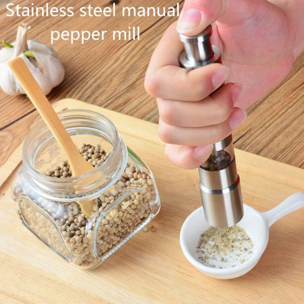 Thumb Push Button Salt Grinder Hand Operation Thumb Push Grinder Spice Grinder Household Use