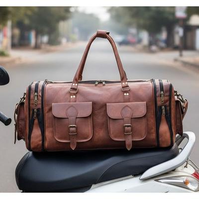 El Yapımı Vintage Seyahat Bagajı Duffel Spor Çantası Hafta Sonu Seyahati Gece Seyahati Kabin Boy Duffel Çanta Erkekler İçin