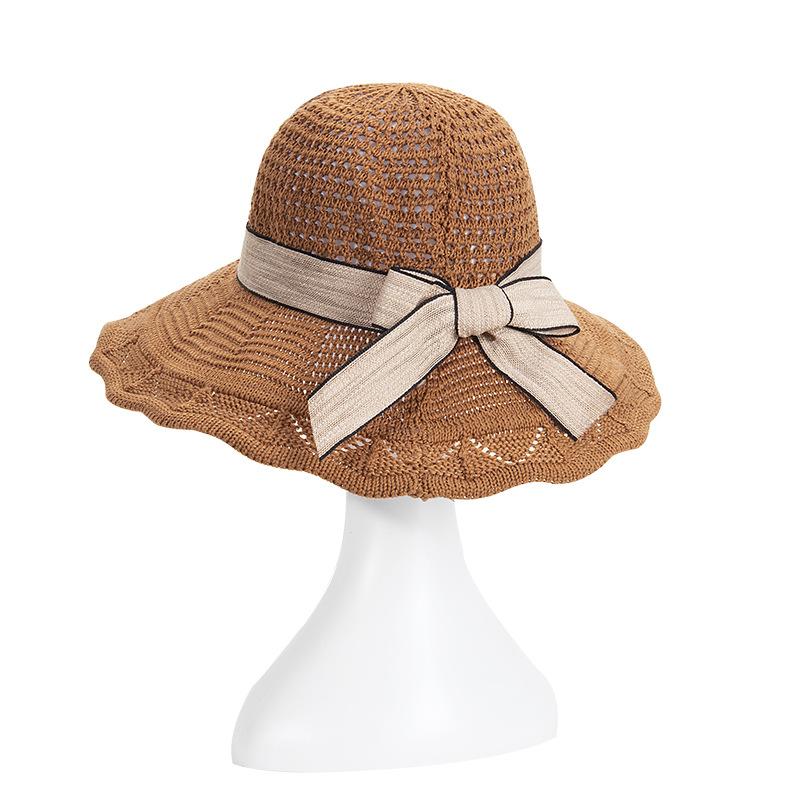 Women's New Knitted Sun Hat Women's Sun Hat Korean Version Breathable Fisherman Hat
