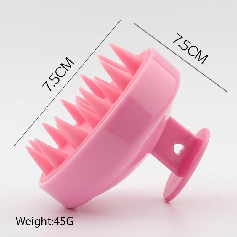 

Силиконовая щетка для волос очищает кожу головы и массирует меридианы крови для взрослых и детей розовый