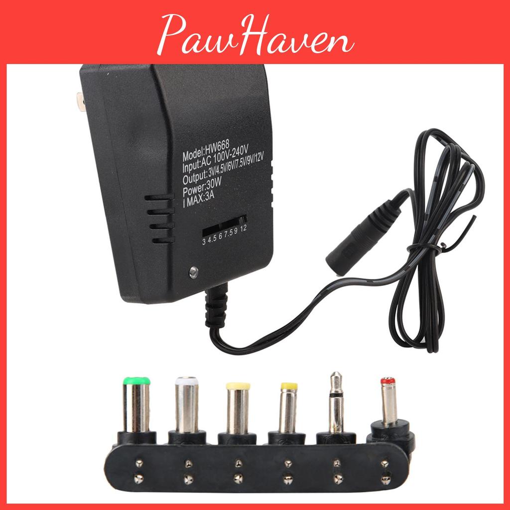 Voltage Adjustable 3v45v6v75v9v12v 30w Universal Dc Power Adapter