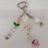 Aesthetic Keychain with Star and Strawberry Charm Fashionable Key Holder Unique Purse Decoration for Daily Party