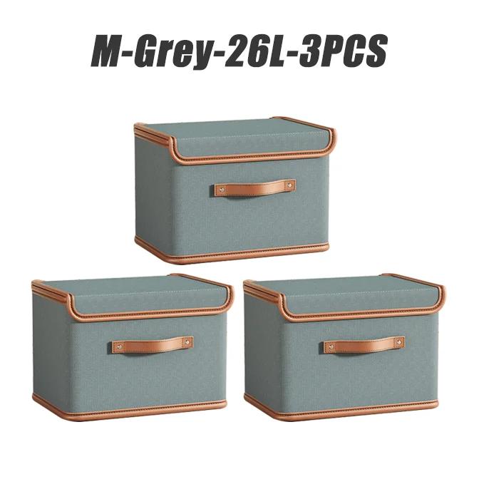 Storage Box with Lid Large Capacity Collapsible Clothing Trousers Storage Box Moisture-proof Dustproof Storage Box Home Supplies