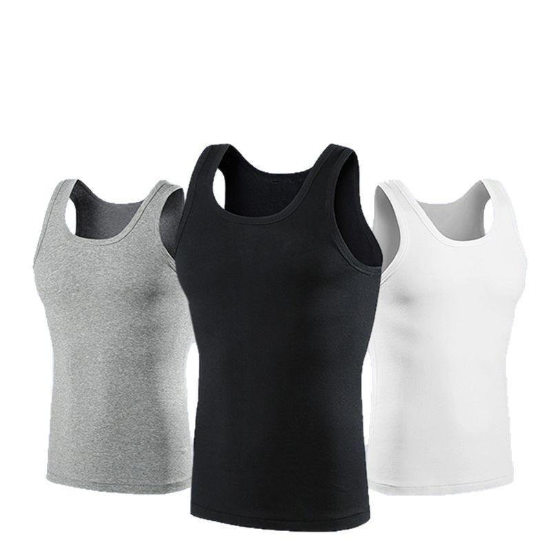 Men's 100% Cotton Sleeveless Racerback Tank Top for Summer Fitness