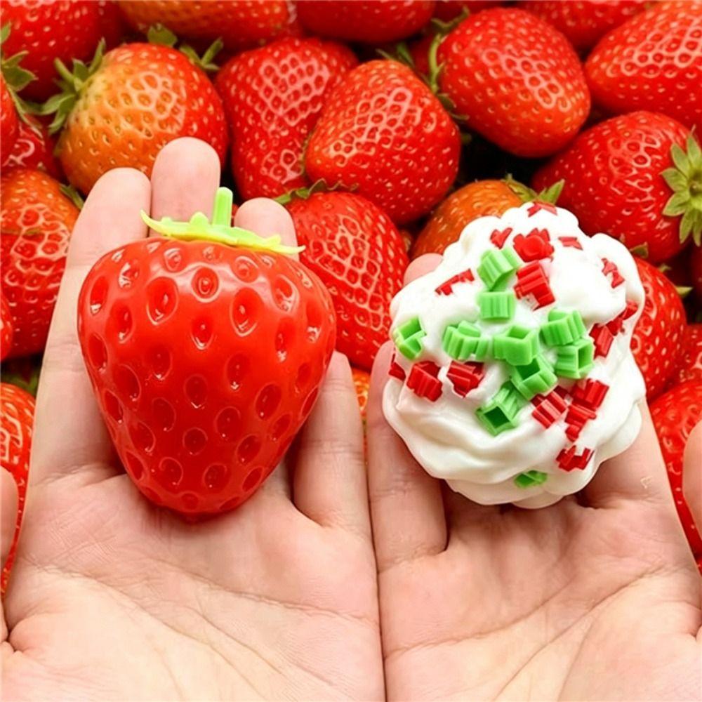 Handmade Blocks Filled Squishy Finger Relax Sensory Fidget Ball Crispy Peanut Squishy Studen