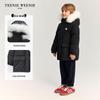 Teenie Weenie Kids Hooded Faux Fur Trim Down Jacket