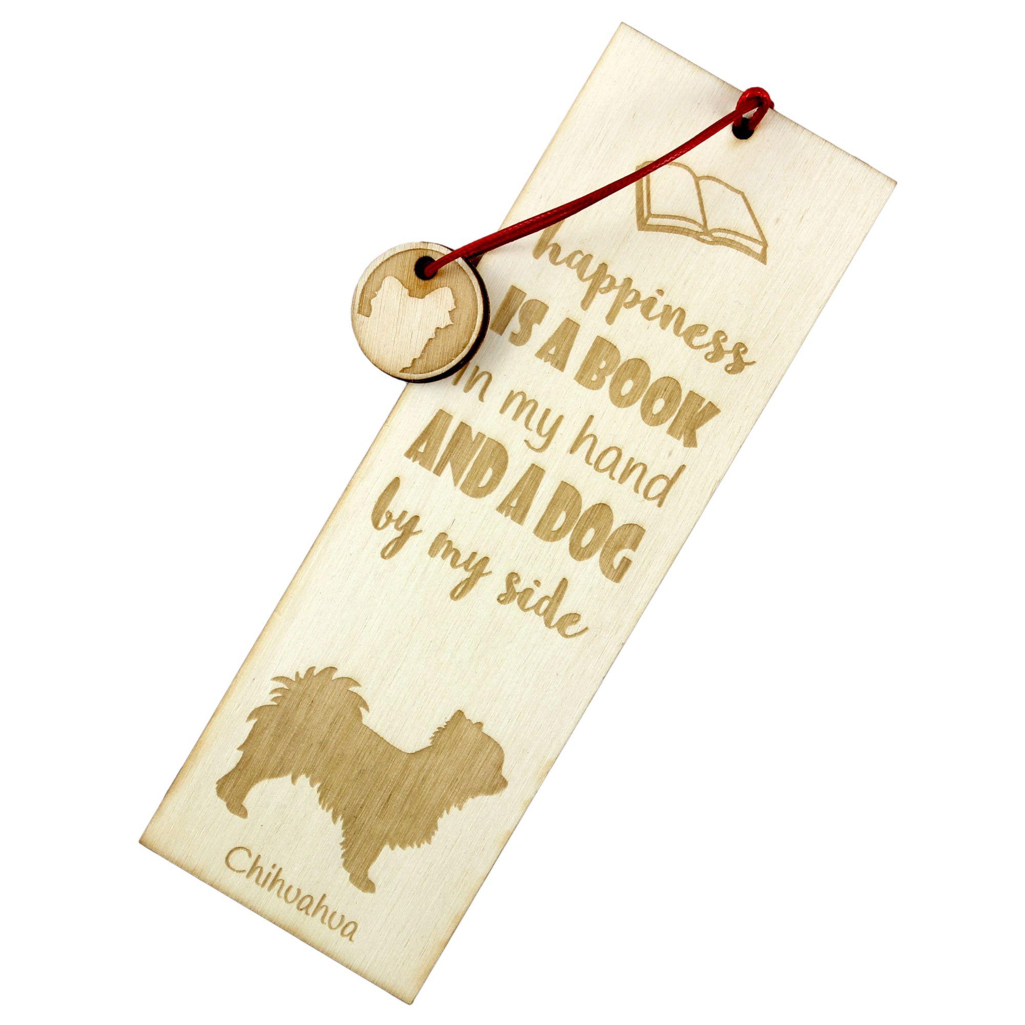

Chihuahua long-haired - dog bookmark, personalized bookmark, dog gadget for Art-Dog brand readers