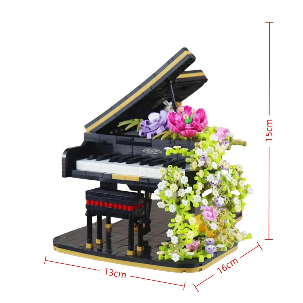 Blooming Flower Violin 3D Building Kit - Musical Instrument Model,Craft for Adults, Elegant Home Display Decor & Musician Gift