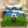 Football Three-Piece Bedding 3D Printing Sports Duvet Cover Bed Sheet Pillowcase Fixed