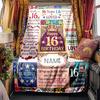 16Th Birthday Celebration Customize Your Name Blankets Comfortable Soft Lightweight Allseason Multipurpose Blanket For Picnics Sofas Offices Beds