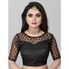 Blusa de Boda Pakistaní Cuello Redondo Choli Étnico para Mujer India Mangas Medias
