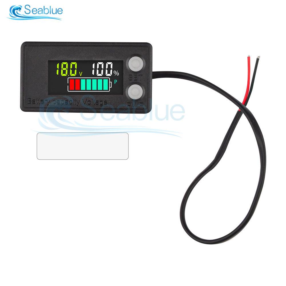 

1 шт. 6133A РК-індикатор ємності акумулятора Температура Постійний струм 8 В-100 В Водонепроникний Додатково Свинцево-кислотний Літієвий LiFePO4 Вольтметр