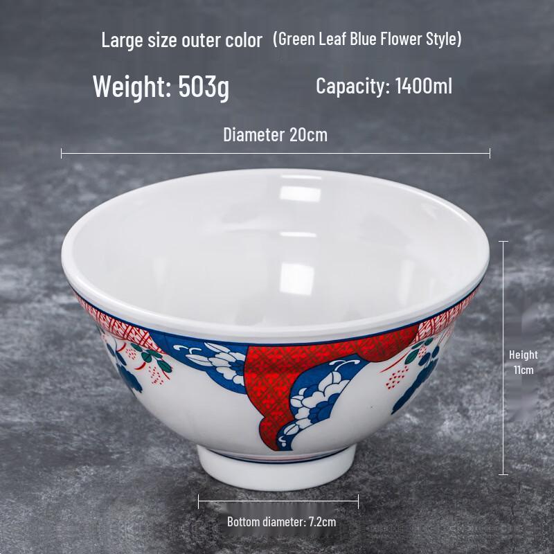 ZISIZ Melamine Japanese Style Noodle Bowl