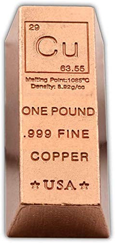 

ЗОЛОТО MINT STATE GOLD 1 фунт чистого медного слитка (453 г) (99,9%)