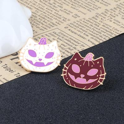 Pair of Best Friends Alloy Brooch Set: Apple, Pumpkin, Monster Patterns