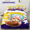 Ensemble de literie motif Tony Tony Chopper Couette Housse de couette Taie d'oreiller Maison Cadeau d'anniversaire(1 housse de couette + 2 taies d'oreiller, sans garniture.)