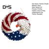 Patriotic Eagle Wreath 4th of July Wooden Decoration Indoor Outdoor Front Door Wall Hanging Independence Day Memorial Day Door Sign Pendant