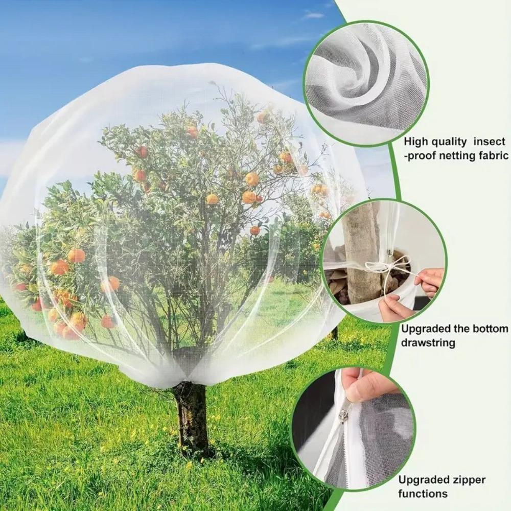 Plant Protection Plant Insect Screen Cover Zip Drawstring Pest Control Net  Outdoor Tool