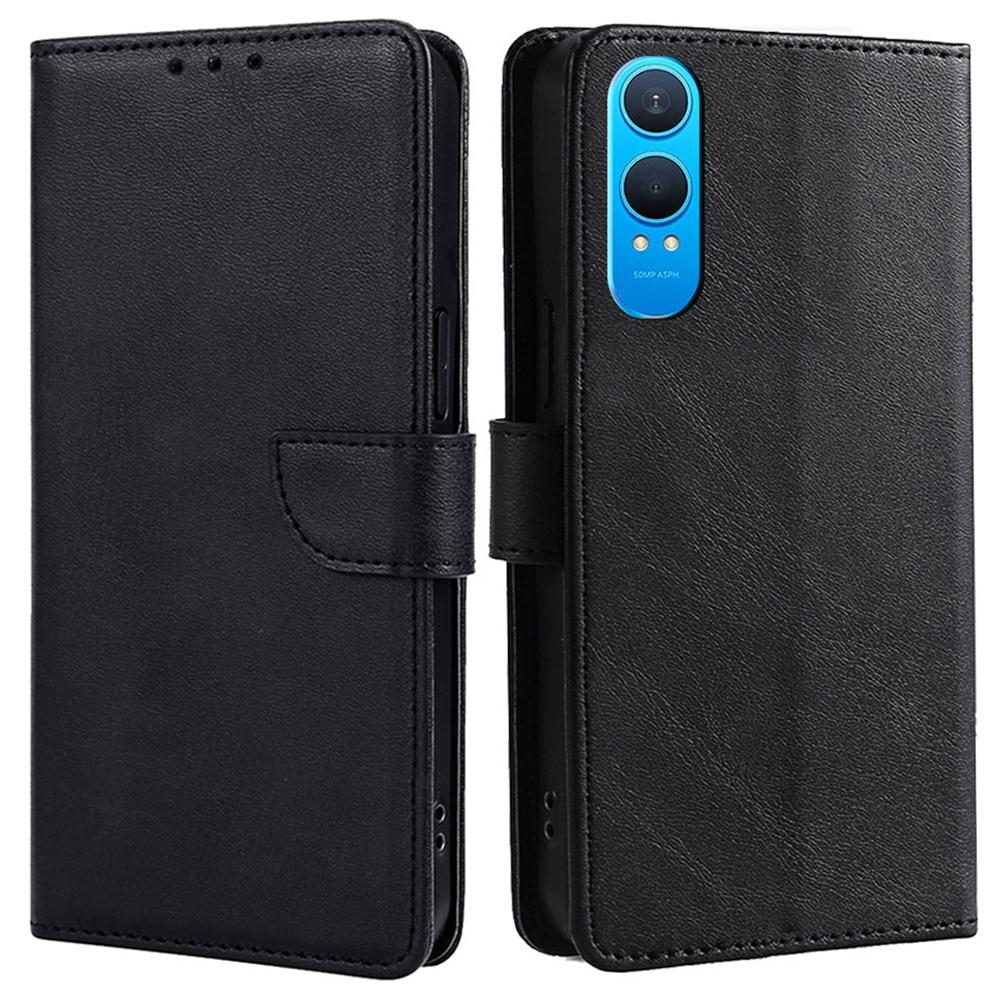 For OnePlus Nord CE4 Lite 5G/Oppo K12x 5G (China) Wallet Case Calf Texture Leather Phone Cover A