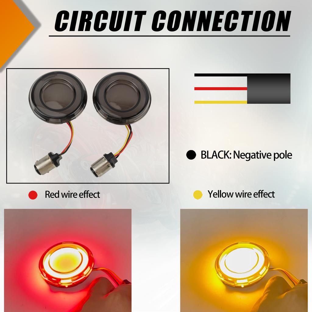 Motorcycle Front LED Turn Signal Light DRL Indicator Lamp Brake Light 1156 1157 For Harley Sportster Dyna Touring Softail