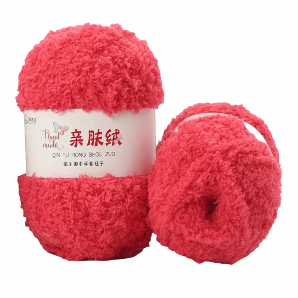 50g Set Coral Velvet Yarn 3 Strands Crochet Yarn Chenille Wool Chenille Yarn  Crochet DIY